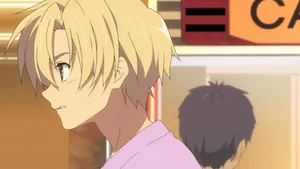 Blonde Anime Character Glance Wallpaper