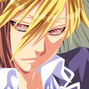Blonde Anime Character Intense Gaze Wallpaper
