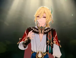 Blonde Anime Character Mystical Backdrop Wallpaper