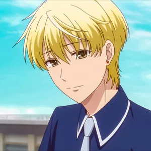 Blonde Anime Character Smiling Wallpaper