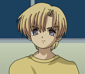 Blonde Anime Character Yellow Shirt Wallpaper