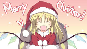 Blonde Girl Anime Christmas Wallpaper