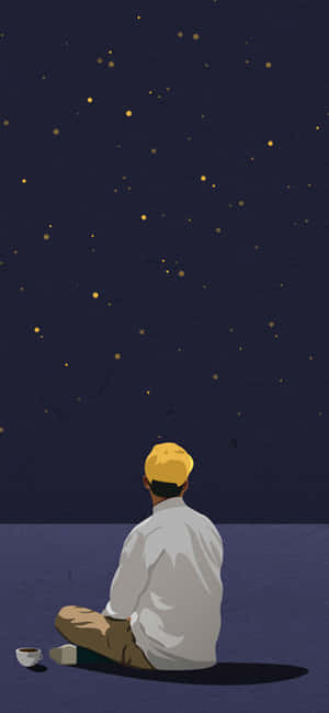 Blonde Man In Meditation Iphone Wallpaper