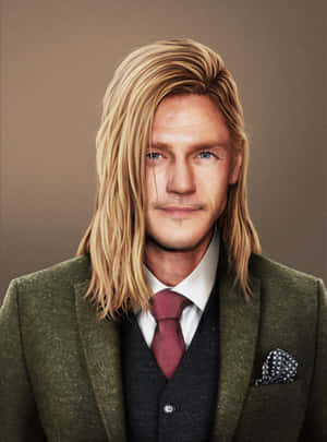 Blonde Manin Suitand Tie Wallpaper