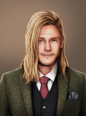 Blonde Manin Suitand Tie Wallpaper