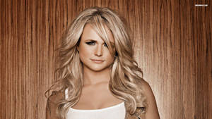 Blonde Miranda Lambert Wooden Wall Wallpaper