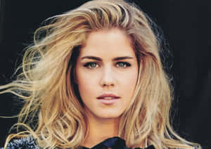 Blonde Woman Intense Gaze Portrait Wallpaper