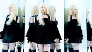 Blonde Woman Mirror Reflections Wallpaper