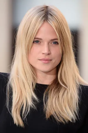 Blonde Womanin Black Top Wallpaper