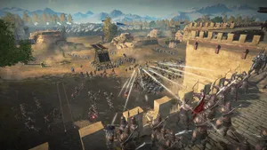 Blood Of Steel Epic Battle Scene Wallpaper Wallpaper