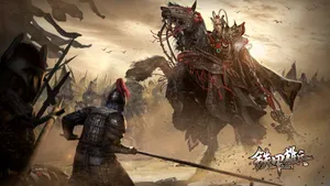 Blood Of Steel Epic Battle Scene Wallpaper Wallpaper