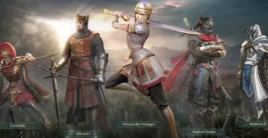 Blood Of Steel: Epic Confrontation On The Battlefield Wallpaper