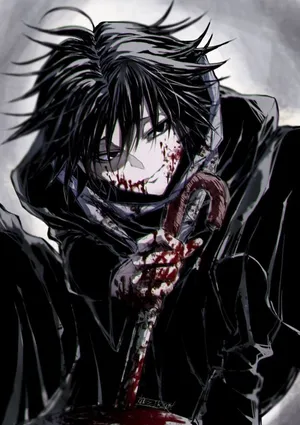 Bloody Boy Edgy Anime Pfp Wallpaper