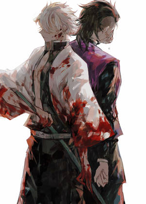 Bloody Genya And Sanemi Wallpaper