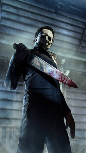 Bloody Knife Michael Myers Iphone Wallpaper