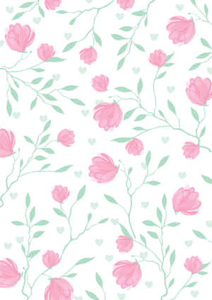 Blooming Floral Print Wallpaper Wallpaper