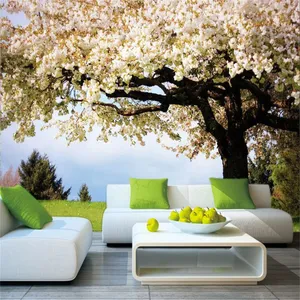Blossoming Tree Muralin Living Room Wallpaper