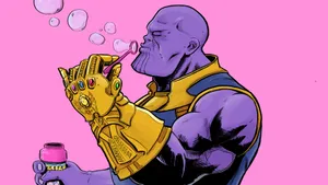 Blowing Bubbles Thanos Hd Wallpaper