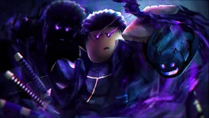 Blox Fruits Dark Trio Artwork Wallpaper