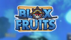 Blox Fruits Game Logo Wallpaper