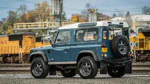 Blue 1990 Defender Land Rover Iphone Wallpaper