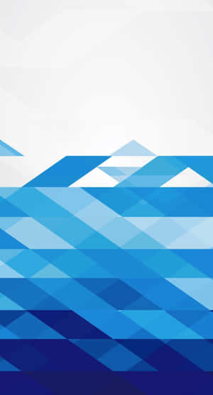 Blue Abstract Background With Triangles Wallpaper