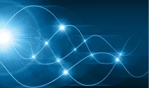 Blue Abstract Light Wave Background Wallpaper