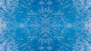 Blue Abstract Symmetrical Pattern Wallpaper