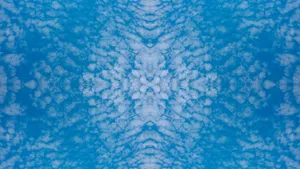 Blue Abstract Symmetrical Pattern Wallpaper