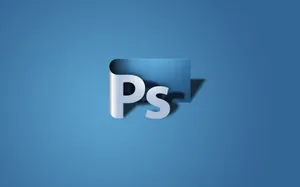 Blue Adobe Photoshop Icon Wallpaper