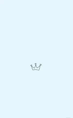 Blue Aesthetic Crown Doodle Wallpaper Wallpaper