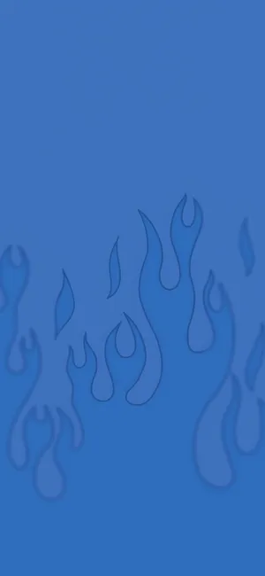 Blue Aesthetic Flame Pattern Wallpaper