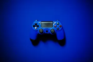Blue Aesthetic Game Controller Wallpaper