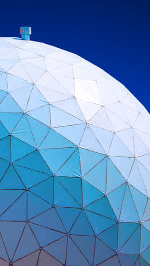 Blue Aesthetic Polygon Art For Ios 3 Wallpaper