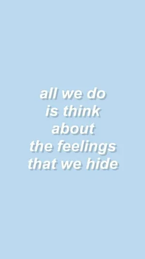 Blue Aesthetic Quote Background Wallpaper