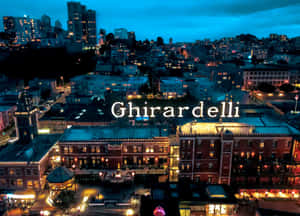 Blue And Orange Aesthetic At Ghirardelli Square Wallpaper