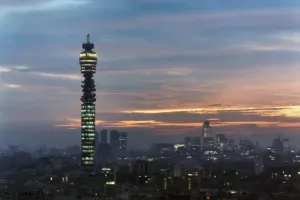 Blue And Orange Sunset Bt Tower Wallpaper