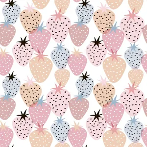 Blue And Pink Pastel Cute Strawberry Wallpaper