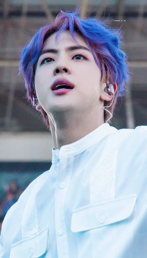 Blue And Purple Hair Bts Jin Wallpaper