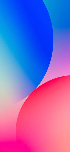 Blue And Red Bubbles Ios 16 Wallpaper