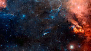 Blue And Red In Deep Space Hd Wallpaper