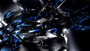 Blue And Silver Crystals Wallpaper