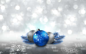 Blue And Silver Ornaments Wallpaper