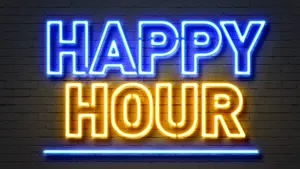 Blue And Yellow Happy Hour Wallpaper