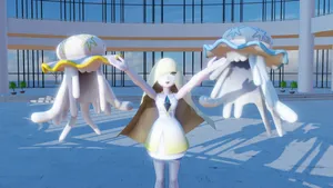 Blue And Yellow Nihilego Wallpaper