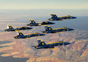 Blue Angels Aircrafts Numbered Wallpaper