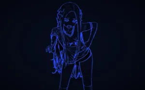 Blue Anime Japanese Manga Girl Wallpaper