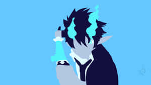 Blue Anime Rin Okumura Vector Art Wallpaper