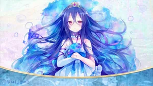 Blue Anime Twin Princess Of Wonder Planet Wallpaper