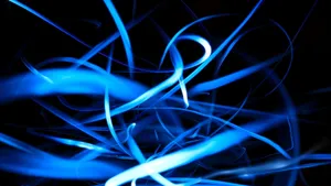 Blue Aura Energy Flow Wallpaper